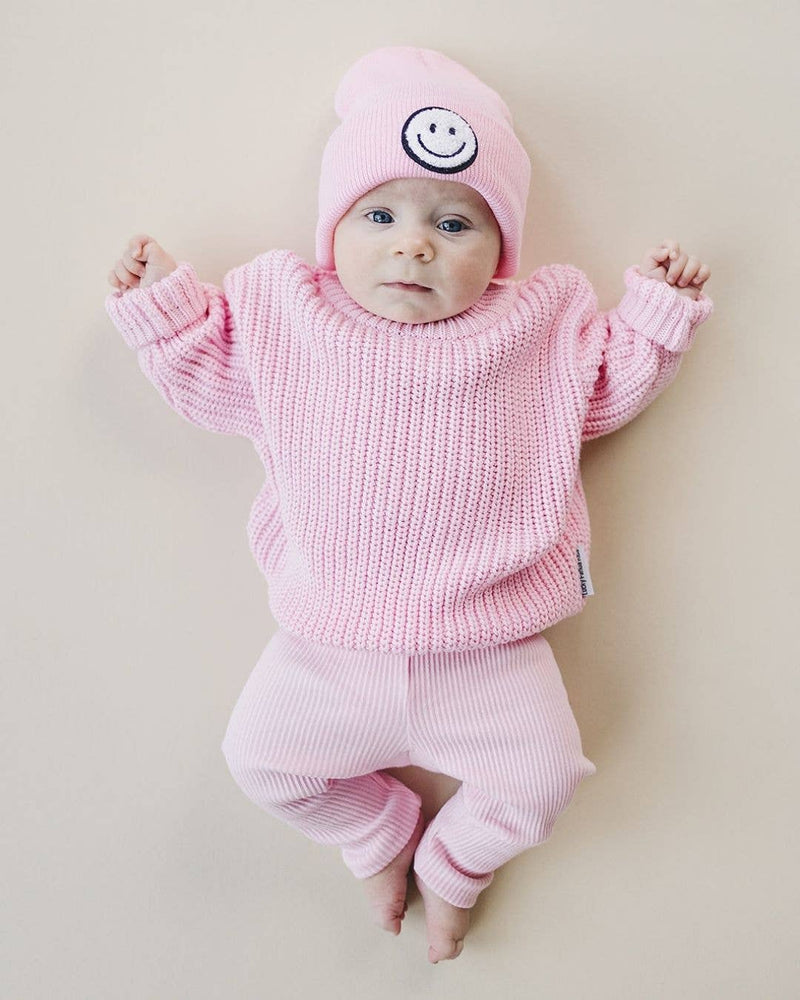 Chunky Knit Sweater | Pink: 6-12M