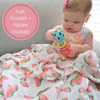 Baby Muslin Swaddle Blanket 47x47 One In A Melon