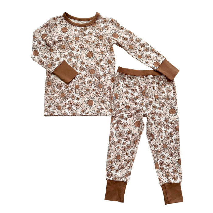 Two-Piece Pajama Set - Flower Garden: 4T