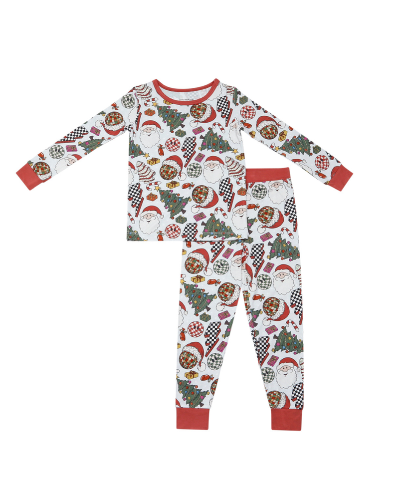 Bamboo Kids' Clothing Two Piece Set | Retro Christmas: 8-9Y