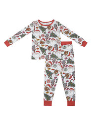 Bamboo Kids' Clothing Two Piece Set | Retro Christmas: 6-7Y