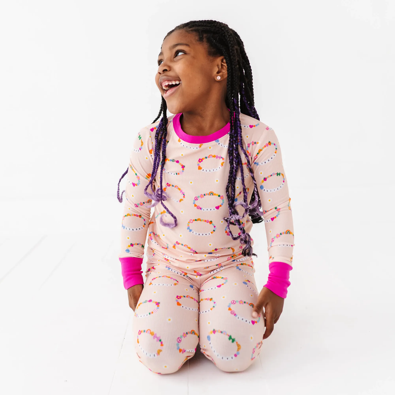 In My Bestie Era Ribbed Toddler/Big Kid Pajamas: 5/6T