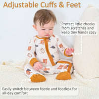 Bamboo Baby Convertible Zipper Pajama Better in Boots: 12-18 Months