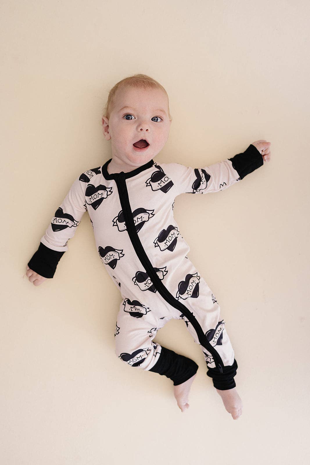 Bamboo Zip Romper | Mom Tattoo: 12-18M