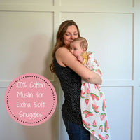 Baby Muslin Swaddle Blanket 47x47 One In A Melon