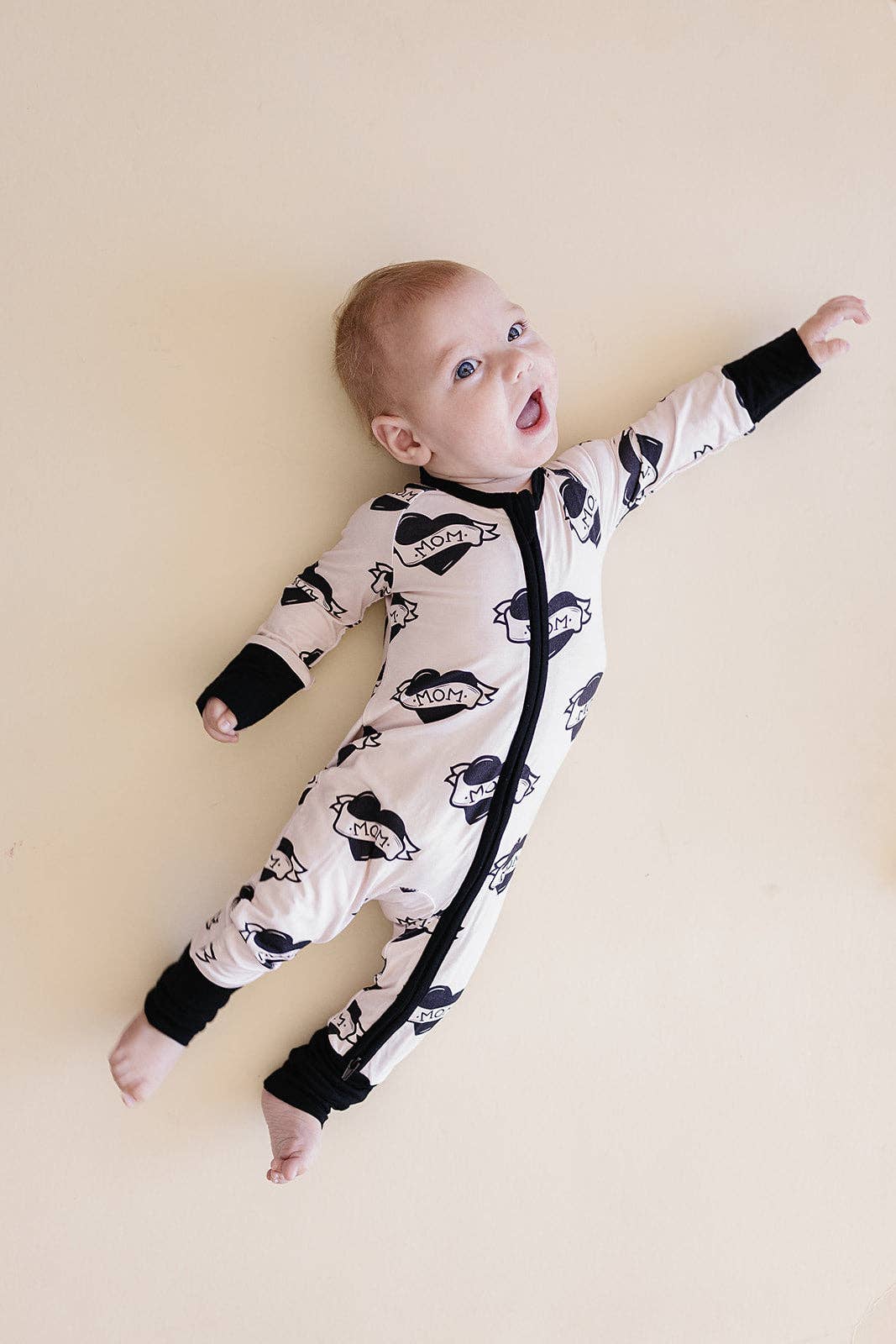 Bamboo Zip Romper | Mom Tattoo: 12-18M