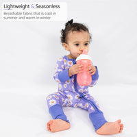 Bamboo Baby Convertible Zipper Pajama Lazy Daisy: 03-06 Months