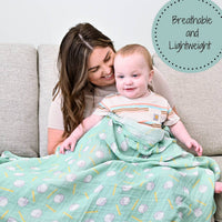 Baby Muslin Swaddle Blanket 47x47 Hole In One