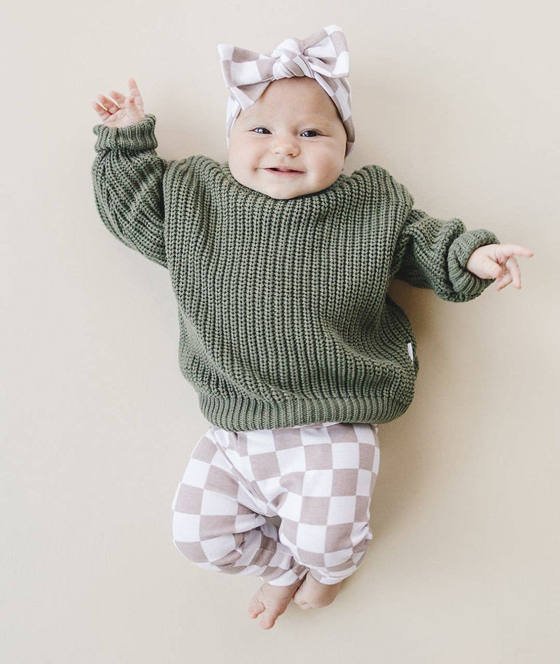 Chunky Knit Sweater | Green: 12-24M