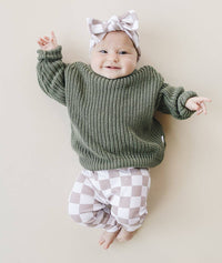 Chunky Knit Sweater | Green: 2-3T