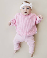 Chunky Knit Sweater | Pink: 4-5T