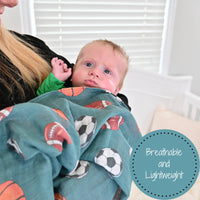 Baby Muslin Swaddle Blanket 47x47 Little Boos