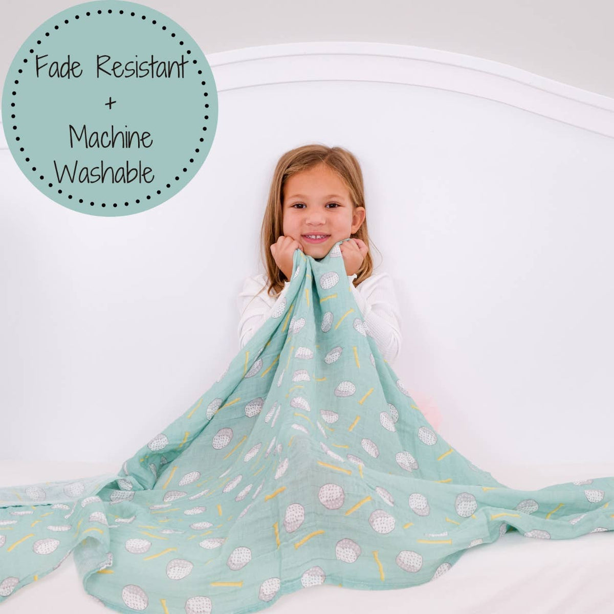 Baby Muslin Swaddle Blanket 47x47 Hole In One
