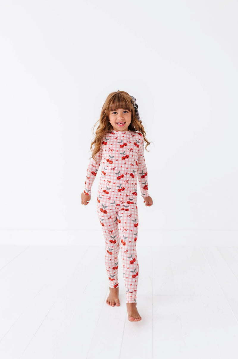 Pumpkin Cherry Kids Pajamas: 9/10Y