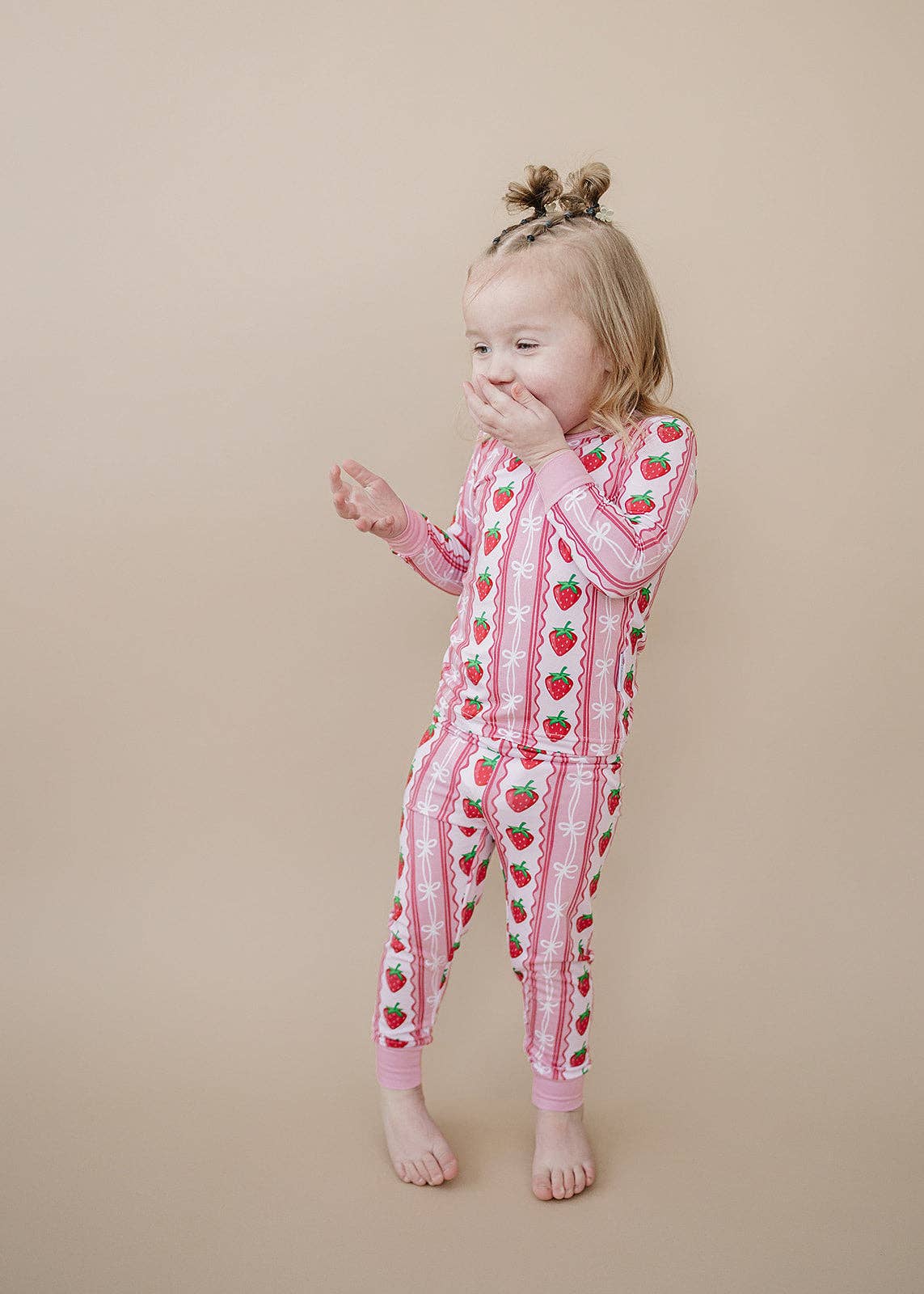 Bamboo Two Piece Set | Strawberry: 5T