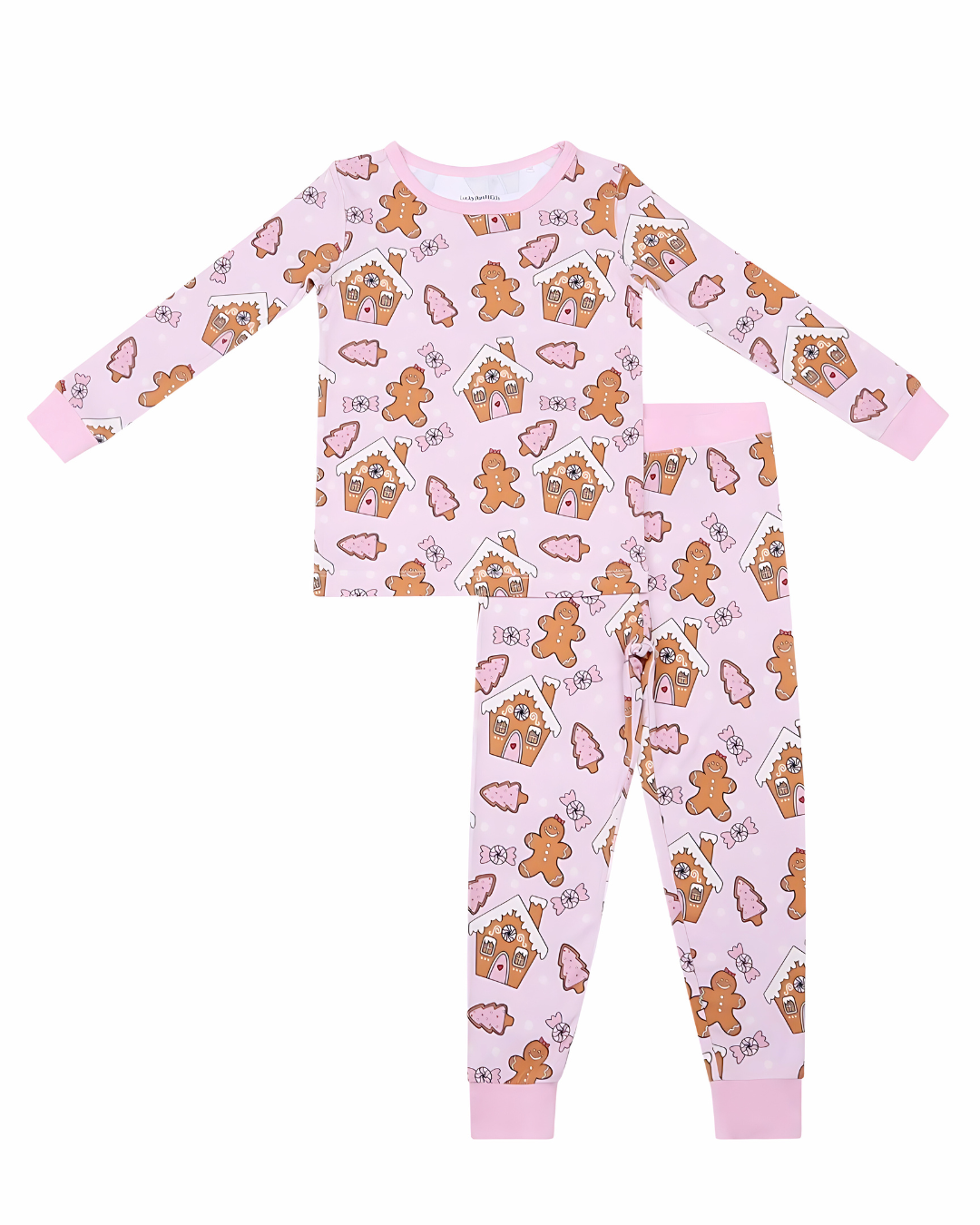 Christmas Kids Bamboo Two Piece Set | Gingerbread Cookies: 2T