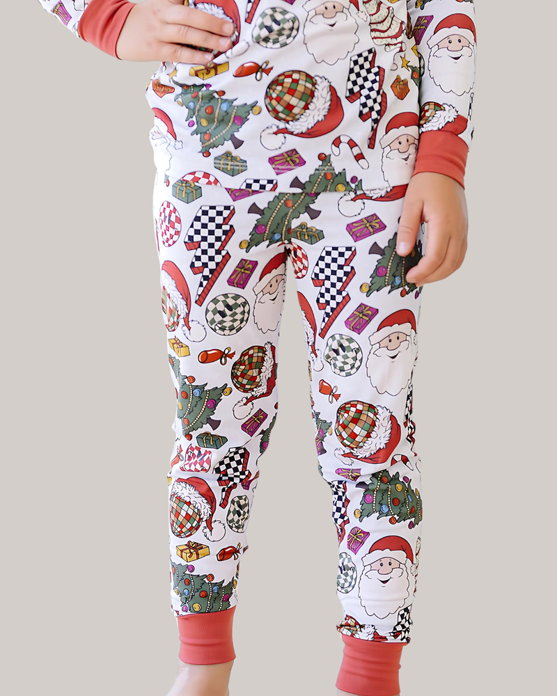 Bamboo Kids' Clothing Two Piece Set | Retro Christmas: 5T