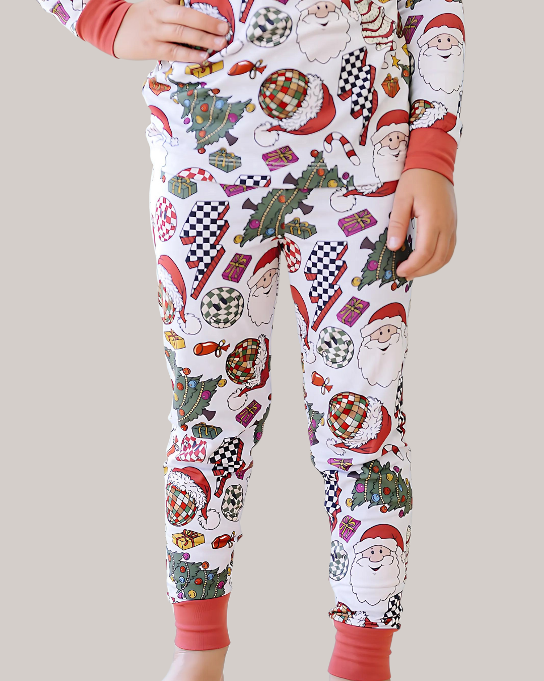 Bamboo Kids' Clothing Two Piece Set | Retro Christmas: 8-9Y