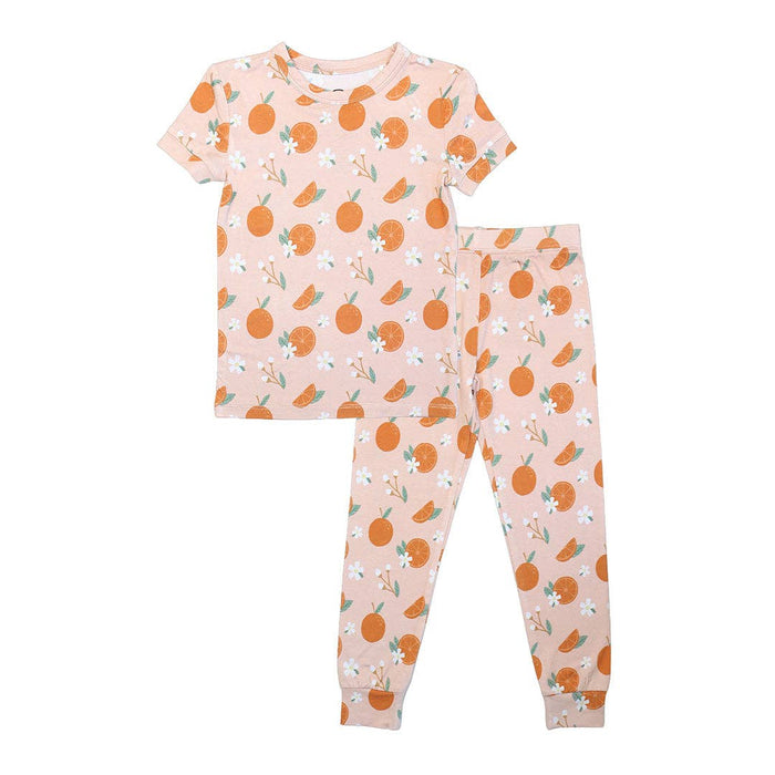 Freshly Squeezed Oranges Bamboo Toddler Pajamas Sleepwear Set: 10/12