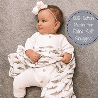 Baby Muslin Swaddle Blanket 47x47 Baby Shark