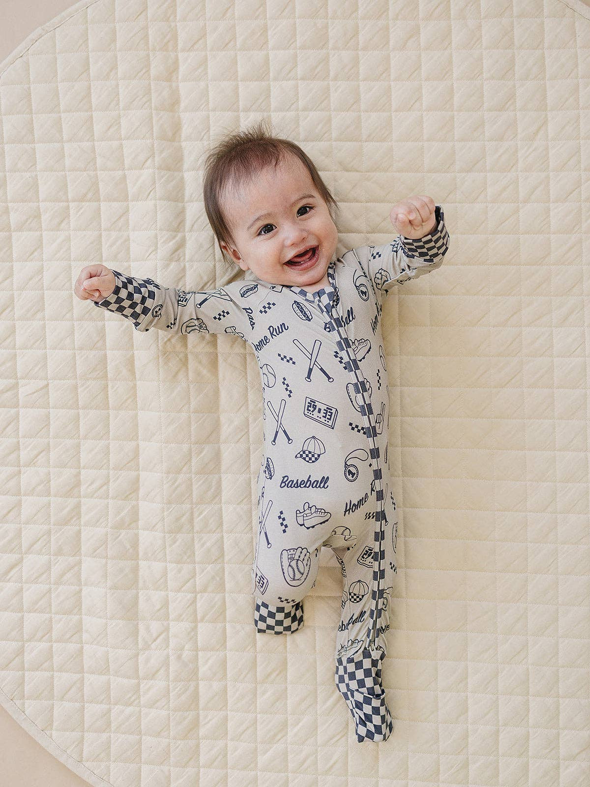 Bamboo Zip Romper | Home Run: 12-18M
