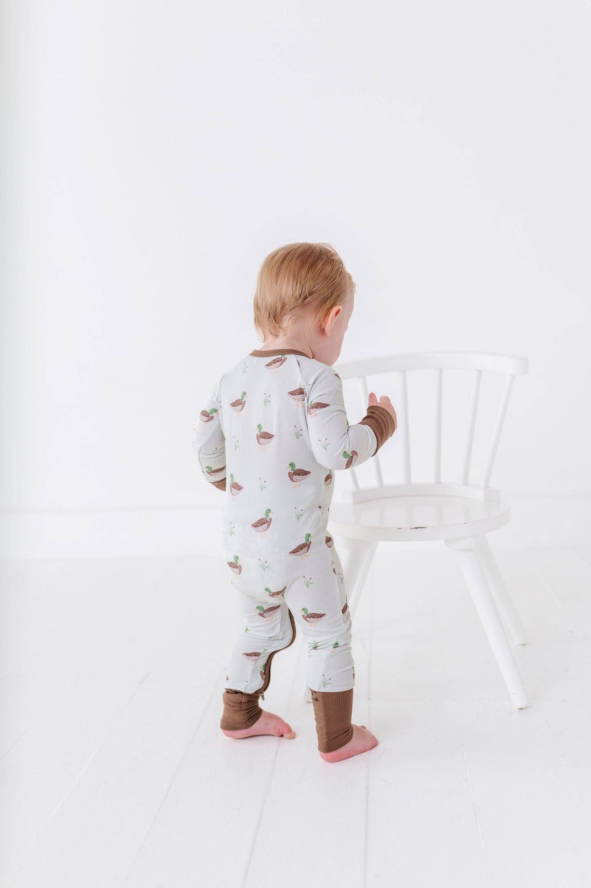 Duck, Duck Cute Ribbed Convertible Footies: 12-18 Months