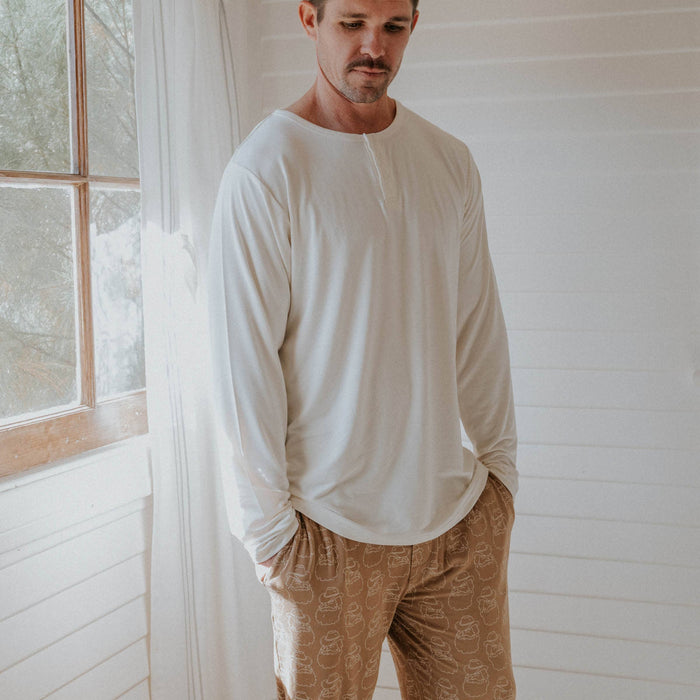 Men's Henley | Cream: XL