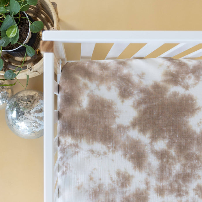 Crib Sheet || Tan Tie Dye