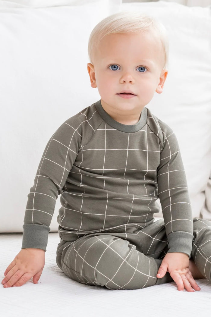 Organic Cotton Long Sleeve Jammies || Basket + Forest