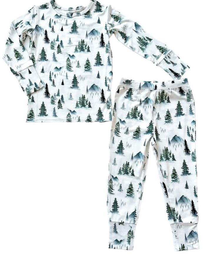 Bamboo Two-Piece Pajama Set || Forest Green