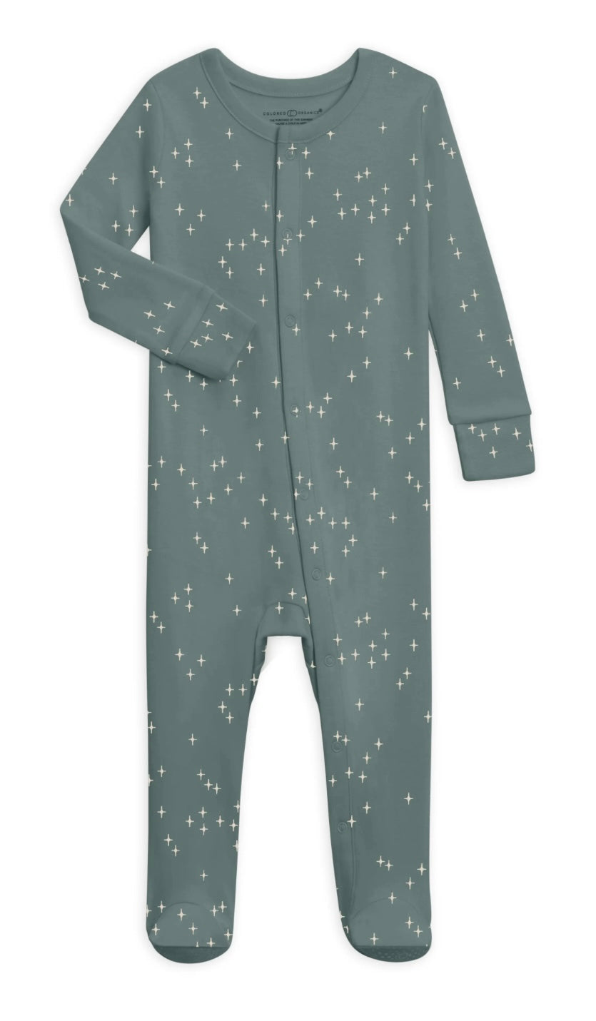 Organic Cotton Footed Sleeper || North Star + Balsam