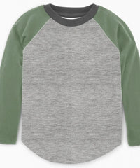 Cotton Organic Baseball Tee || Heather Grey + Thyme