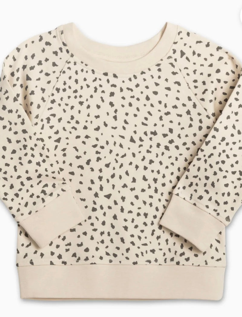 Organic Cotton Pullover || Cheetah + Pewter